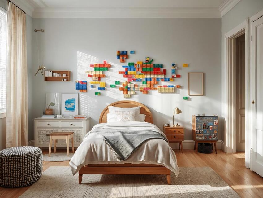 Decoración estilo legos