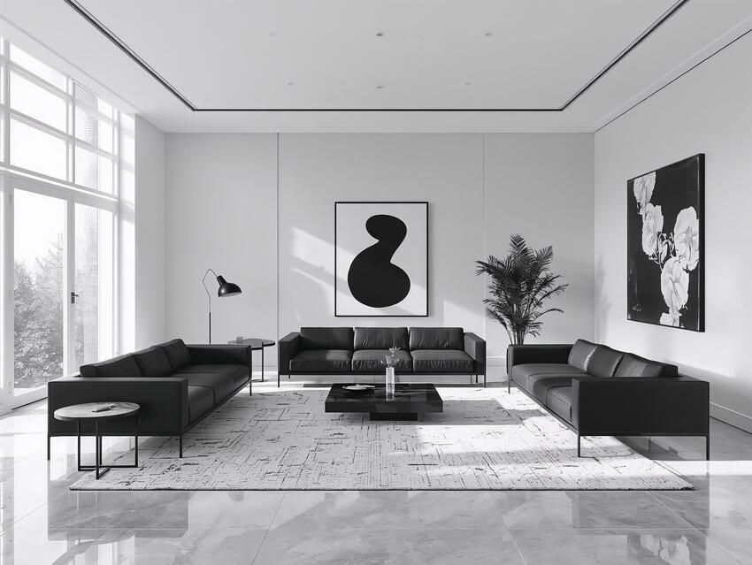 Decoración blanco y negro