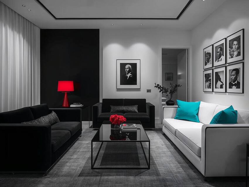 Decoración blanco y negro