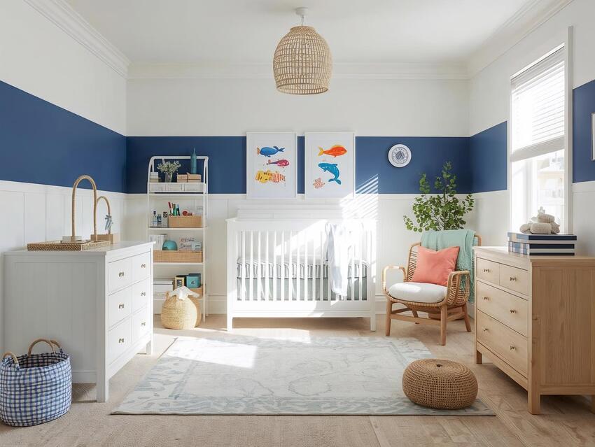 Decoración azul