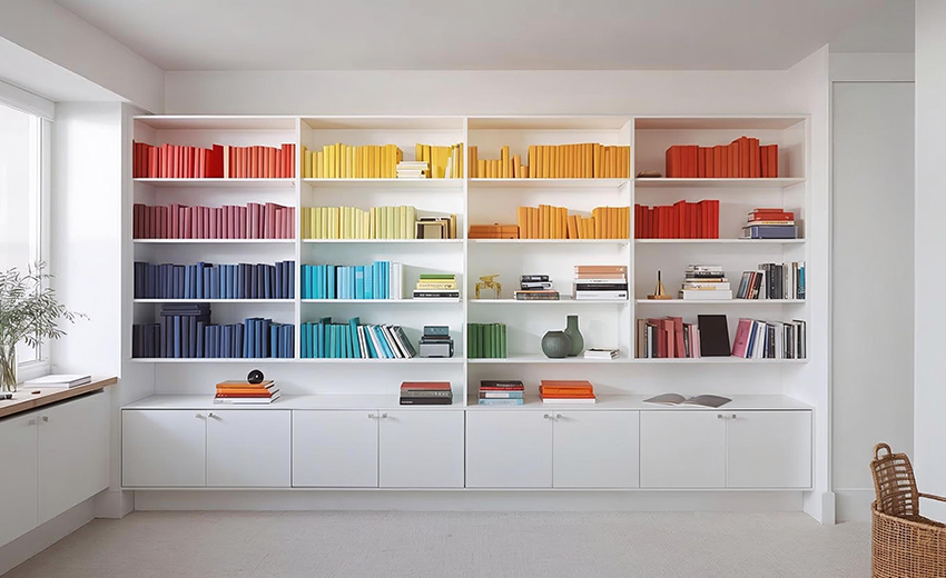 Decoración con colores del arcoíris