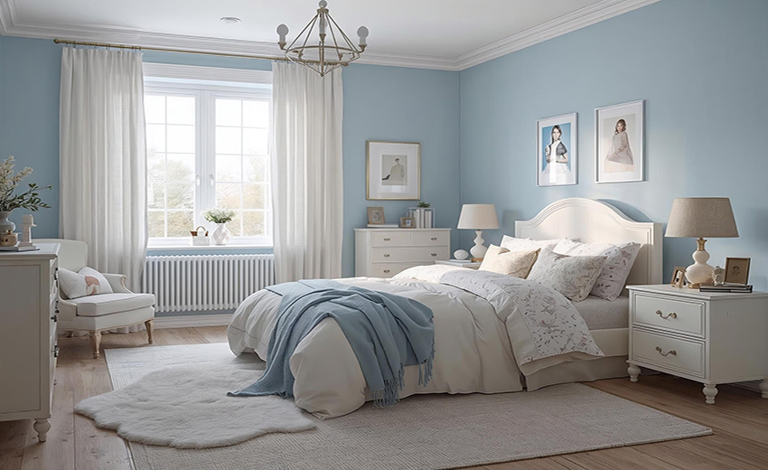 Decoración azul para niña