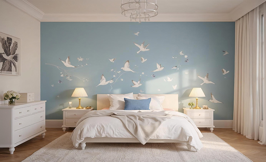 Decoración azul para niña