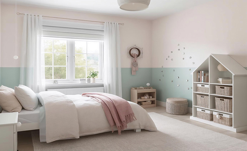 Decoración Rosa Claro y Menta Acqua