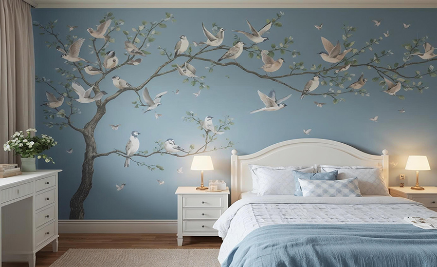 Decoración azul para niña