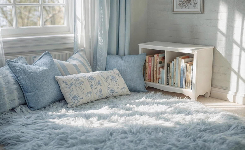 Decoración azul para niña