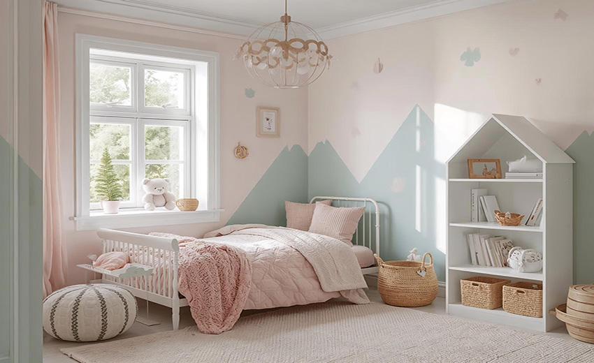 Decoración Rosa Claro y Menta Acqua