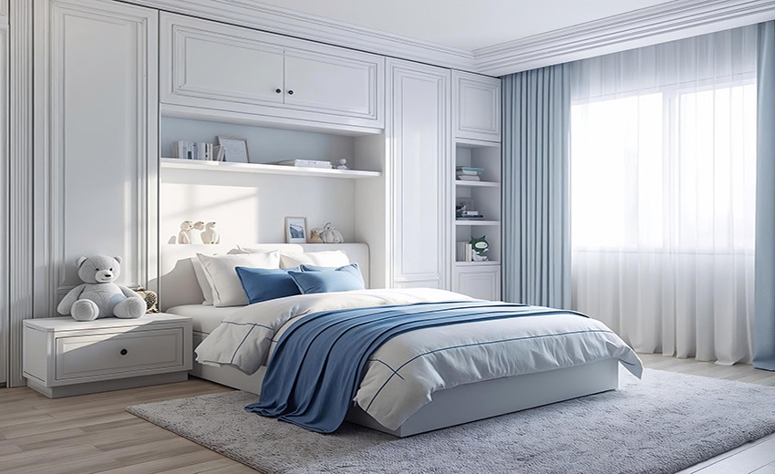 Decoración azul para niña