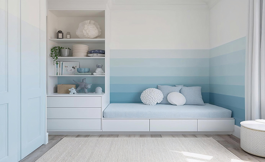 Decoración azul para niña