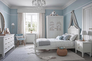 Decoración azul para niña