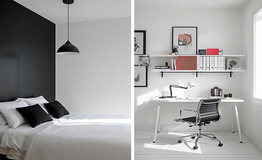 Decoración juvenil blanco y negro