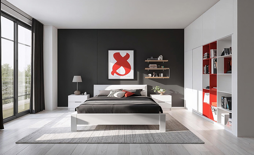 Decoración juvenil blanco y negro