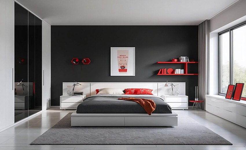 Decoración juvenil blanco y negro