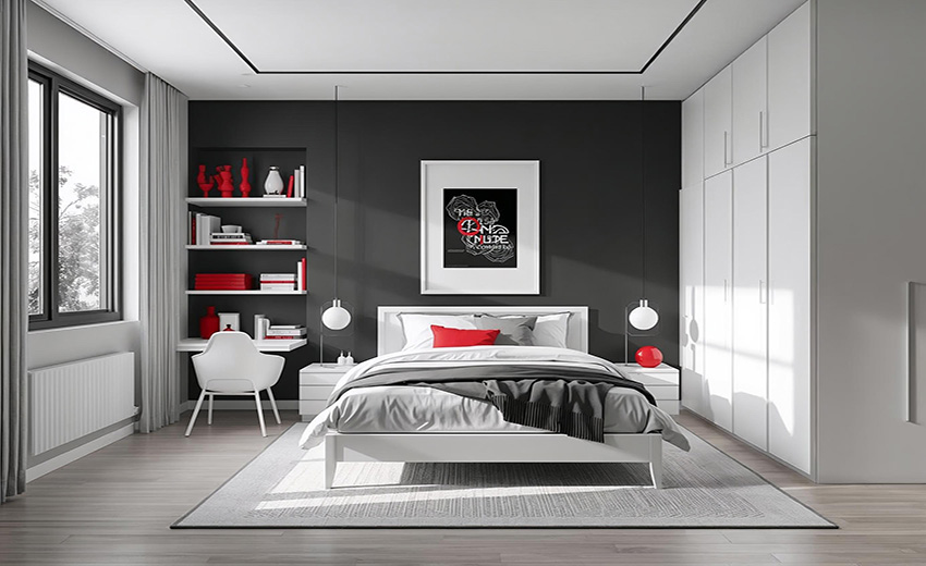 Decoración juvenil blanco y negro