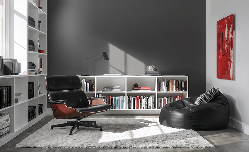 Decoración juvenil blanco y negro