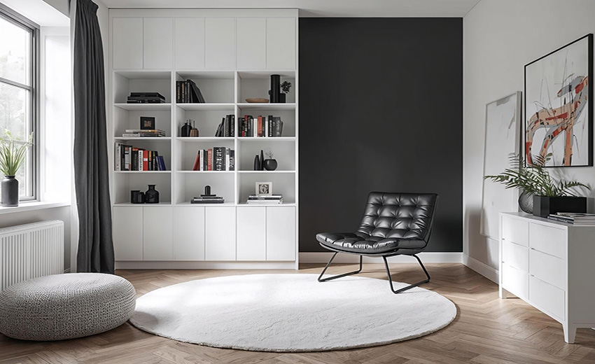 Decoración juvenil blanco y negro