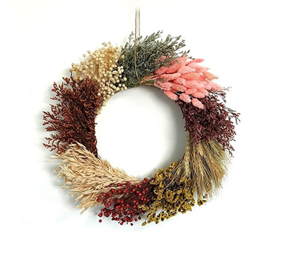 Corona con varios tipos de plantas