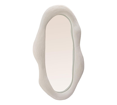 Espejo abstracto crema