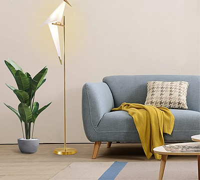 lampara led con forma de pajaro