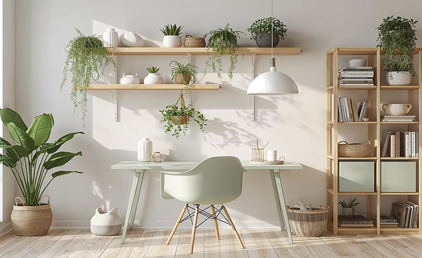 decoración con plantas verdes