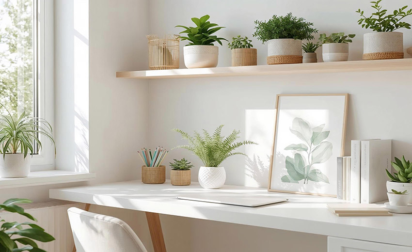 decoración con plantas verdes