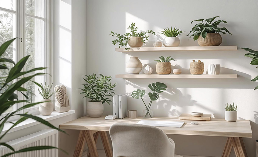 decoración con plantas verdes