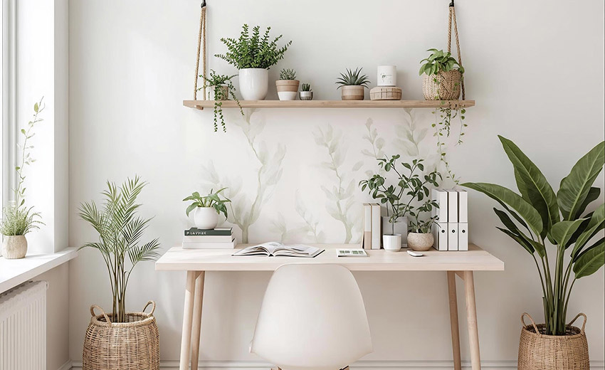 decoración con plantas verdes
