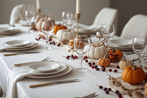 Decoracion con calabazas