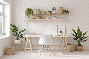 decoración con plantas verdes