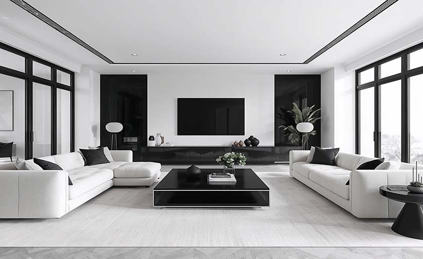 Decoración en blanco y negro